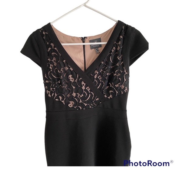 ADRIANNA PAPELL LACE & JERSEY TEXTURED SHEATH DRESS - Picture 4 of 8